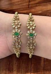 Beautiful green stone bangles -perfect for any occasion